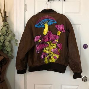 ✨SALE✨Vintage painted leather jacket